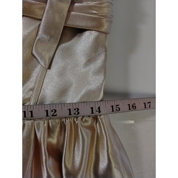 AW BRIDAL SZ 8 M champagne Blustery formal party gala maxi dress NEW B36 - Picture 8 of 9